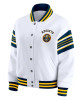 Denver Nuggets Snap Front White Fleece Jacket