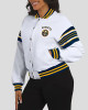 Denver Nuggets Snap Front White Fleece Jacket