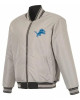 Detroit Lions Black/Gray Full-Zip Reversible Flight Jacket