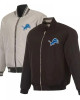 Detroit Lions Black/Gray Full-Zip Reversible Flight Jacket