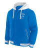 Detroit Lions Blue Cotton Hooded Jacket