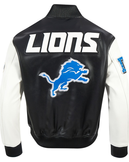 Detroit Lions City Signature Men's Leather Varsity Jacket
