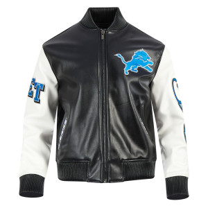 Detroit Lions City Signature Men's Leather Varsity Jacket