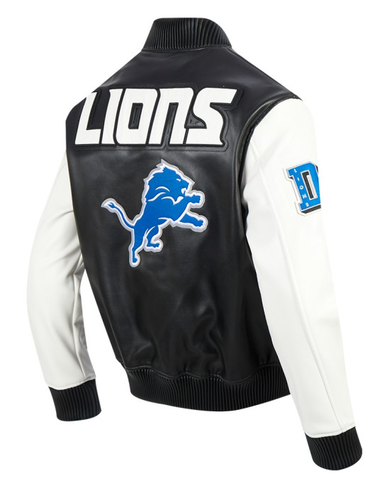 Detroit Lions City Signature Men's Leather Varsity Jacket
