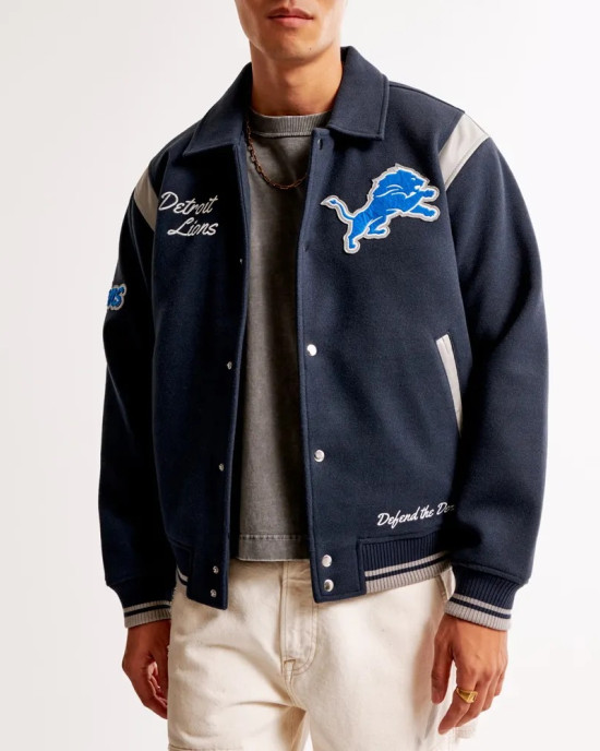 Detroit Lions Defend The Den Varsity Jacket Detroit Lions Defend The Den Varsity Jacket