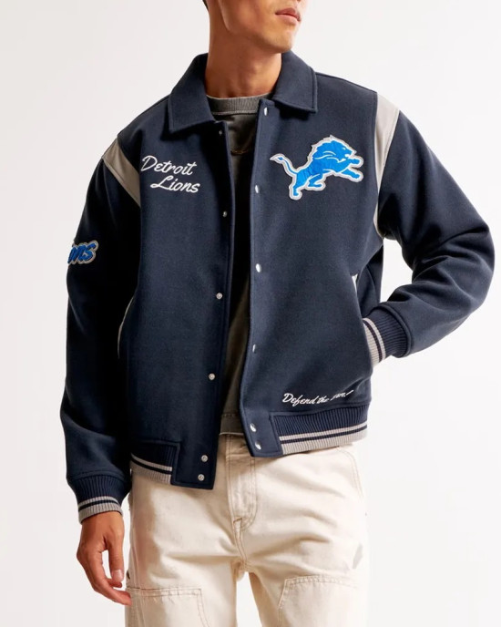 Detroit Lions Defend The Den Varsity Jacket Detroit Lions Defend The Den Varsity Jacket