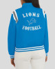 Detroit Lions Lightweight Blue Varsity Satin Jacket