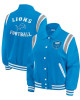 Detroit Lions Lightweight Blue Varsity Satin Jacket