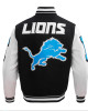 Detroit Lions Mashup Rib Varsity Wool/Leather Jacket Detroit Lions Mashup Rib Varsity Wool/Leather Jacket