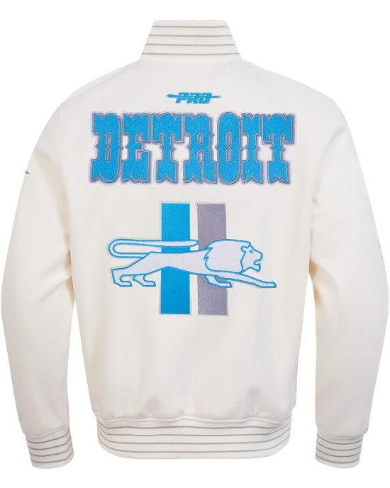 Detroit Lions Pro Game Day Retro Eggshell Jacket