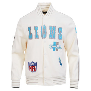 Detroit Lions Pro Game Day Retro Eggshell Jacket