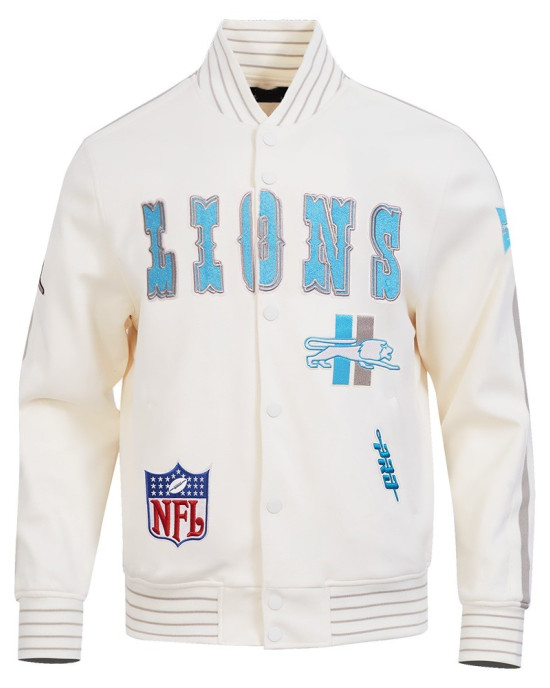 Detroit Lions Pro Game Day Retro Eggshell Jacket