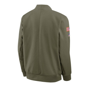 Detroit Lions Sideline Bomber Full-Zip Green Jacket