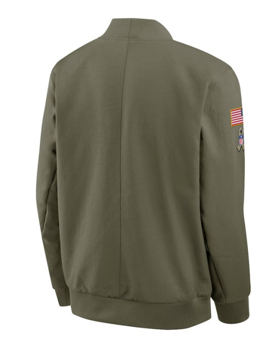 Detroit Lions Sideline Bomber Full-Zip Green Jacket