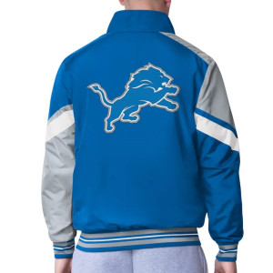 Detroit Lions Strong Arm Blue Full-Zip Jacket