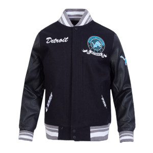 Detroit Lions Team Badge Classic Rib Varsity Jacket