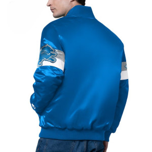 Detroit Lions Triple Option Varsity Satin Jacket