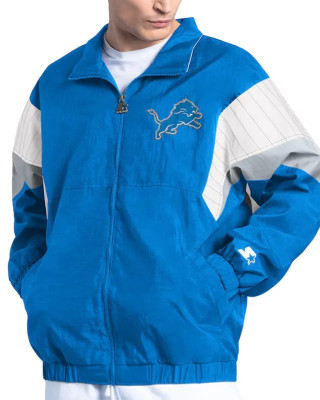 Detroit Lions Yard Line Blue Full-Zip Jacket
