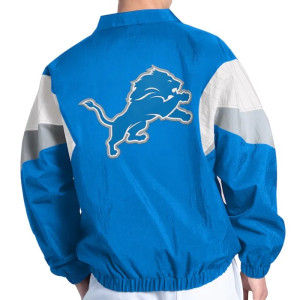 Detroit Lions Yard Line Blue Full-Zip Jacket