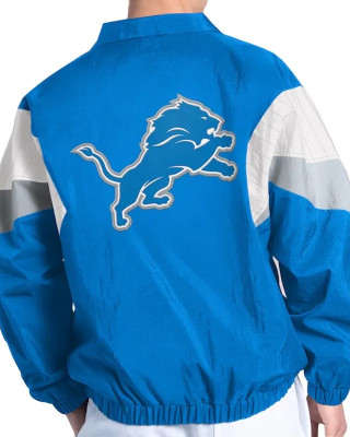 Detroit Lions Yard Line Blue Full-Zip Jacket