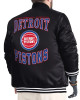 Detroit Pistons Adaptive Bold Logo Varsity Satin Jacket