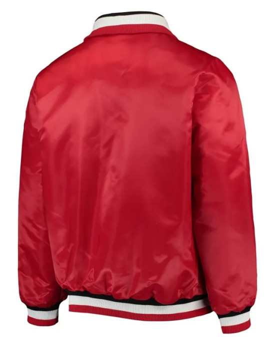 Detroit Red Wings Captain II Full-Zip Red Satin Jacket
