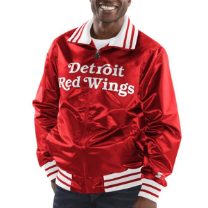 Detroit Red Wings The Captain Red Satin Jacket
