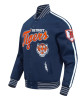 Detroit Tigers Current Logo Game Day Navy Double Knit Full-Snap Jacket Detroit Tigers Current Logo Game Day Navy Double Knit Full-Snap Jacket