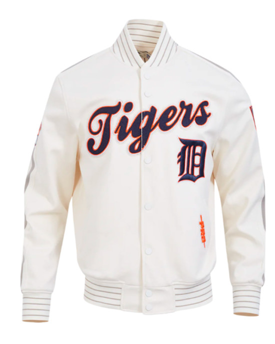 Detroit Tigers Logo Game Day Eggshell Jacket