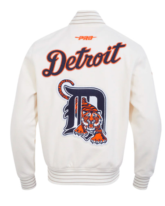 Detroit Tigers Logo Game Day Eggshell Jacket