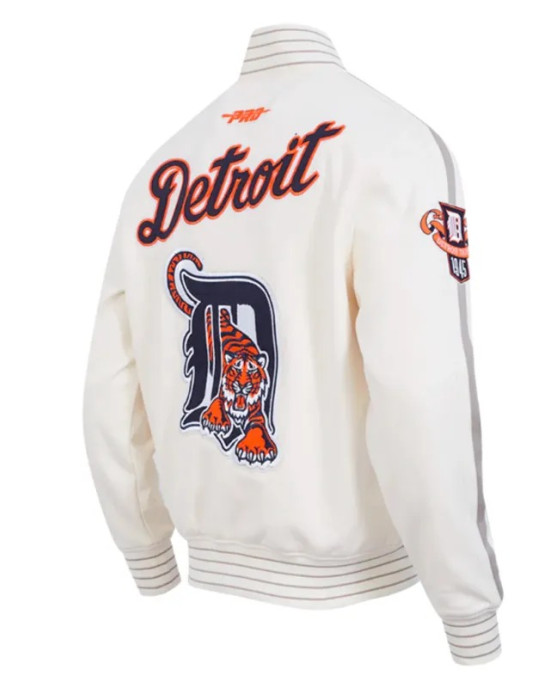 Detroit Tigers Logo Game Day Eggshell Jacket