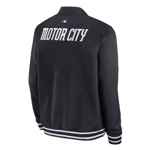 Detroit Tigers Motor City Black Bomber Full-Zip Jacket