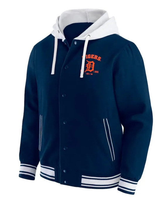 Detroit Tigers Navy Cotton Hooded Jacket