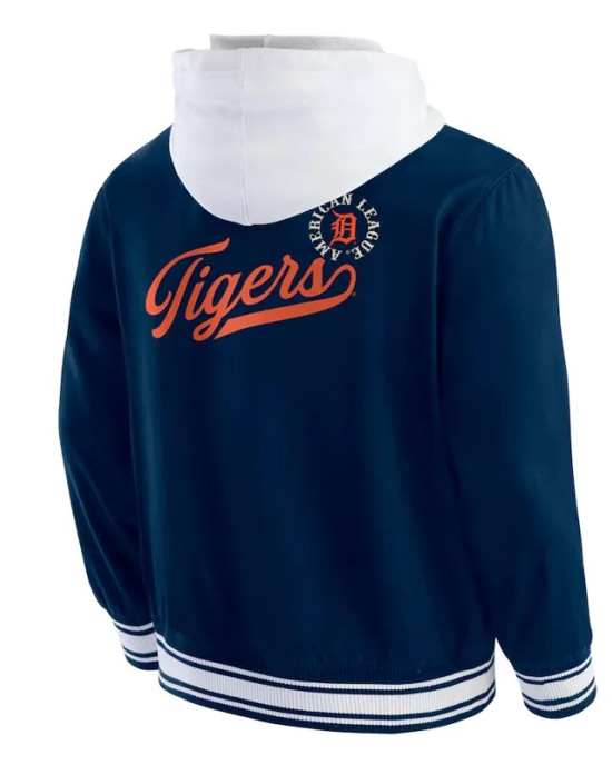 Detroit Tigers Navy Cotton Hooded Jacket