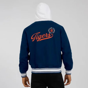 Detroit Tigers Navy Cotton Hooded Jacket