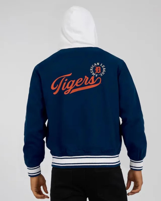 Detroit Tigers Navy Cotton Hooded Jacket