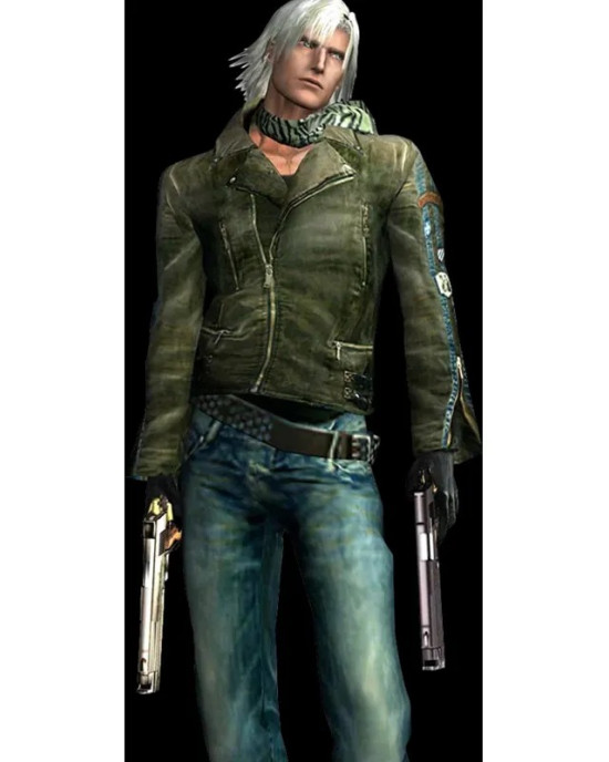Devil May Cry 2 Dante Full-Zip Green Corduroy Jacket Devil May Cry 2 Dante Full-Zip Green Corduroy Jacket