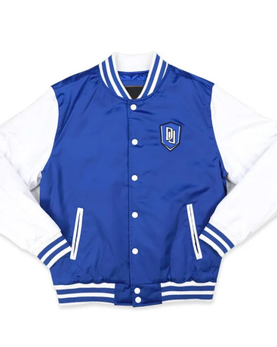 Dillard University Royal and White Baseball Jacket