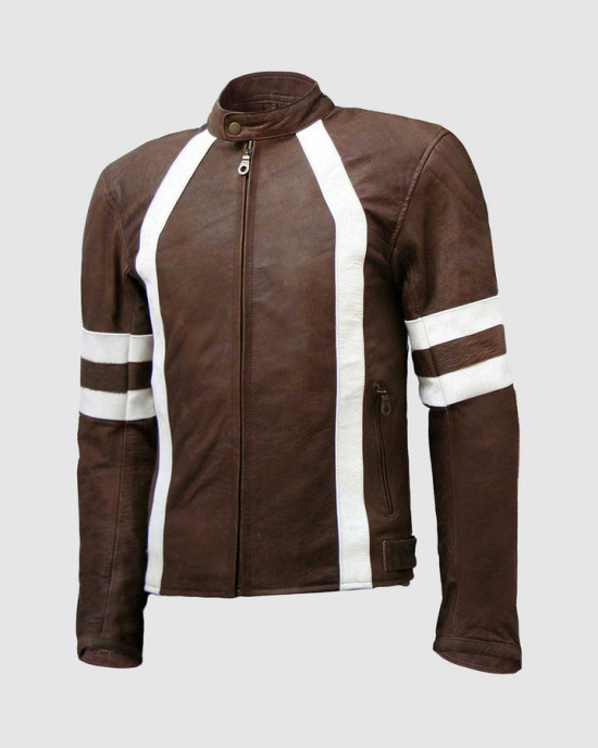 Distressed Vintage Look Men’s Brown Leather Jacket Distressed Vintage Look Men’s Brown Leather Jacket