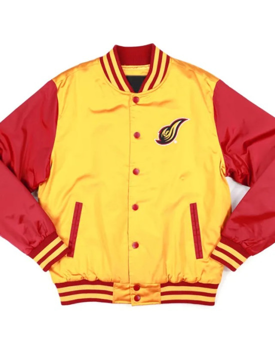 District of Columbia Gold and Red Baseball Jacket District of Columbia Gold and Red Baseball Jacket