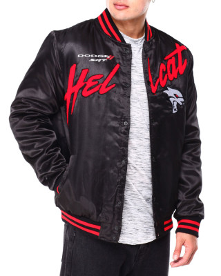  Dodge Hellcat Flame Varsity Satin Jacket