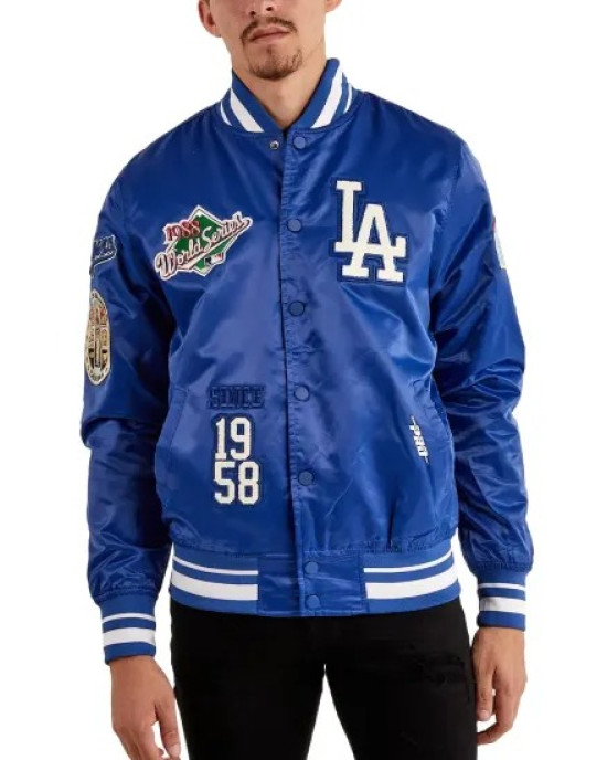 Dodgers Los Angeles Satin Varsity Jacket Dodgers Los Angeles Satin Varsity Jacket