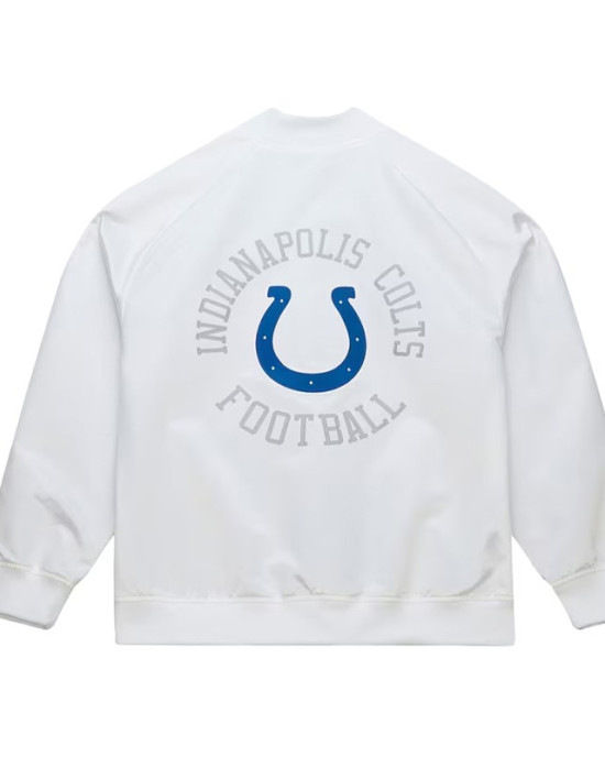 Double Clutch Indianapolis Colts White Satin Jacket