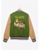 DreamWorks Shrek Logo Green Varsity Jacket