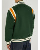 Drippy Icecream Teddy Varsity Green Wool Jacket