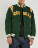 Drippy Icecream Teddy Varsity Green Wool Jacket