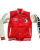 DSU 22 Red and Off White Varsity Jacket