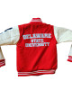 DSU 22 Red and Off White Varsity Jacket