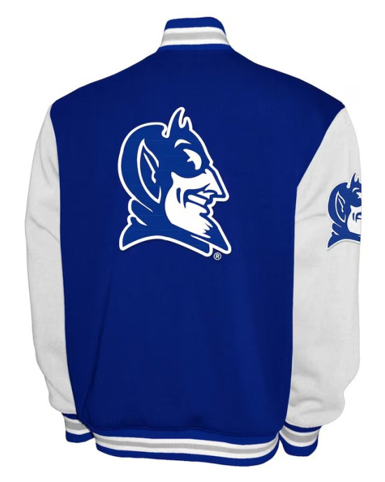 Duke Blue Devils Fleece Royal and White Varsity Jacket
