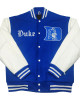 Duke Blue Devils Royal and White Varsity Jacket Duke Blue Devils Royal and White Varsity Jacket